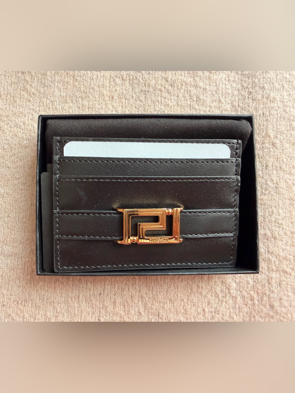 Authentic Versace Greca Goddess Card Holder